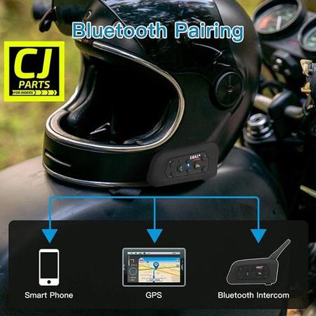 Intercomunicador Capacete Comunicador Moto Bluetooth V6 EJEAS