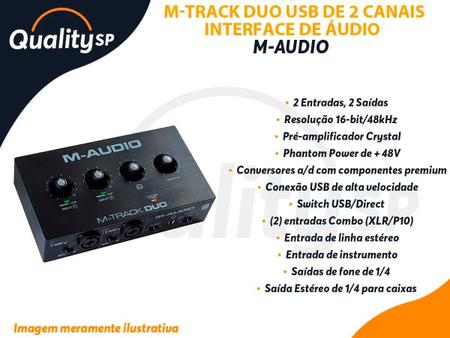 Imagem de Interface De Áudio M-track Duo M-audio Usb 2 Canais 24 Bits