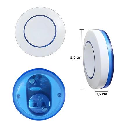 Imagem de Interruptor De Luz De Controle Remoto Sem Fio 433MHz RF Mini Botão Redondo Painel De Parede 10A