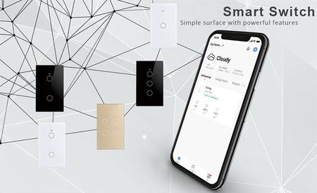 WiFi Smart Light Switch, RF433, sem fio neutro, fogo único, vida