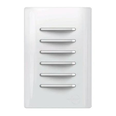 Imagem de Interruptor Novara Branco 6 Teclas Simples 4x2 Com Placa Dicompel