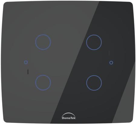 Imagem de Interruptor WiFi Touch Inteligente 4x4 4 Botões Alexa Preto