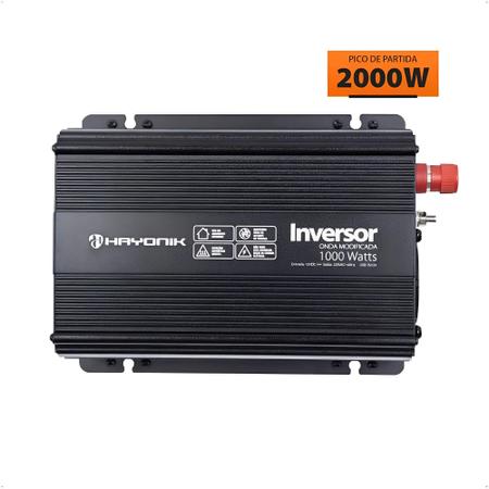 Imagem de Inversor de Onda Modificada 1000W 12Vdc/220V PW11-9 Off Grid Hayonik - 67219