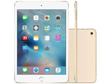 Imagem de iPad Mini 4 Apple 128GB Dourado Tela 7,9 Retina