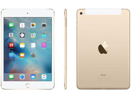 Imagem de iPad Mini 4 Apple 4G 16GB Dourado Tela 7,9” Retina