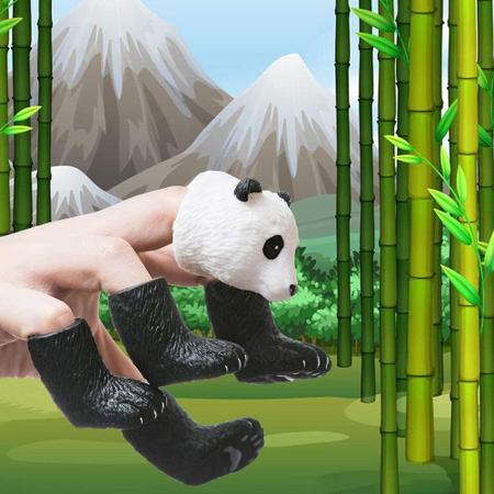 Imagem de Ipearl Handi Panda Mão Dedo Fantoche Nova Brinquedos Boneca de Dedo Props Animal Finger Puppet Gift para Crianças