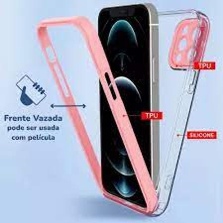 Imagem de iphone14plus Capa Capinha case 2 em 1 resistente dupla proteçao bumper colorida