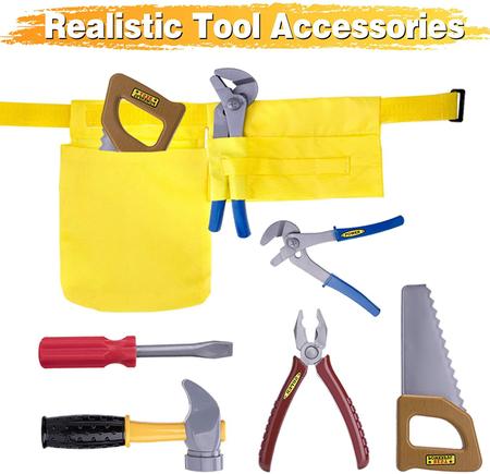 Imagem de iPlay, iLearn Construction Worker Costume Role Play Kit Set, Engineering Dress Up Gift Educational Toy for Halloween Activities Holidays Christmas for 3, 4, 5, 6, 7 Year Old Kids Toddlers Boys