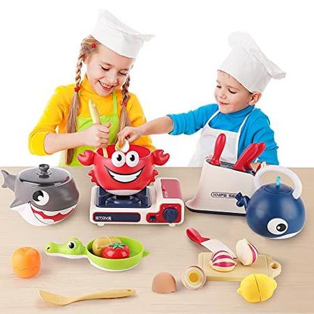 iPlay, iLearn Play Kitchen Accessories, Toddler Cooking Toys Set