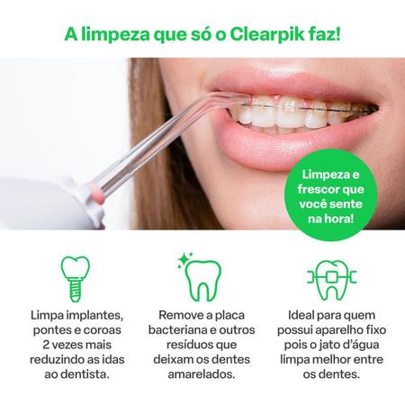 Imagem de Irrigador Oral Clearpik Portable 200ml Recarregável Multi Saúde - HC036