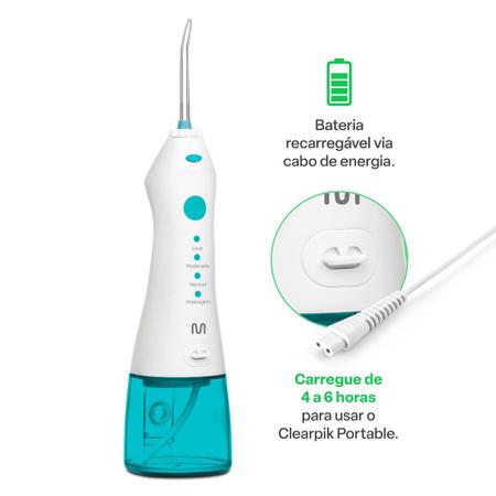 Imagem de Irrigador Oral Clearpik Portable 200ml Recarregável Multi Saúde - HC036