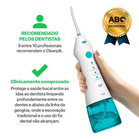 Imagem de Irrigador Oral Clearpik Portable 200ml Recarregável Multi Saúde - HC036