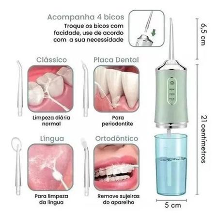 Imagem de Irrigador Oral Dental Bucal Portátil Recarregável