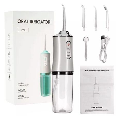 Imagem de Irrigador Oral Dental Jato Água Limpeza Bucal Recarregável