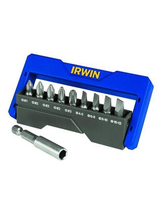 Imagem de Irwin - jogo de pontas fenda e phillips para parafusadeira - 10 peças