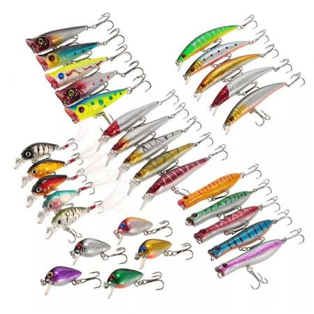 Imagem de Isca Artificial Pesca Kit com 30