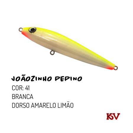 Isca Joãozinho Pepino 9cm Isca Artificial da Kv Imagem de Isca Joãozinho Pepino 9cm Isca Artificial da Kv