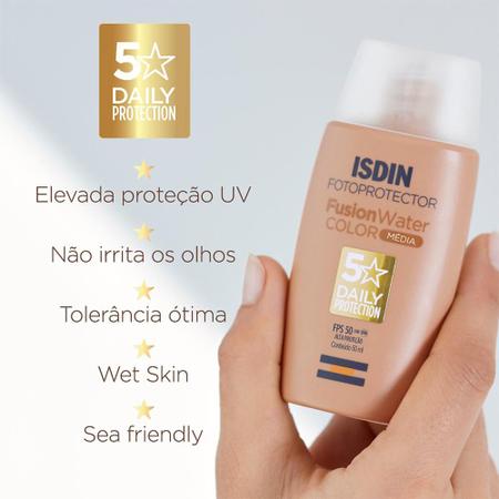 Imagem de Isdin Fotoproteção Protetor Solar Color FPS50 média 50ml