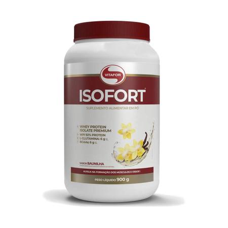 Imagem de Isofort Baunilha Whey Protein Isolado 900g Vitafor