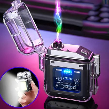 Imagem de Isqueiro Plasma Elétrico Lanterna Recarregavel Prova D' agua