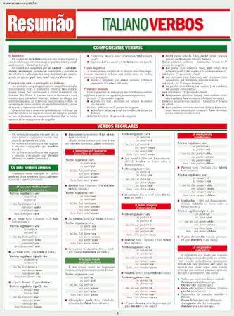 Italiano Verbos - Resumão - Barros Fischer & Associados Imagem de Italiano Verbos - Resumão