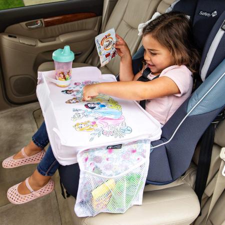 Imagem de J.L. Childress Disney Baby por 3-em-1 Bandeja de viagem e suporte para tablet iPad, bandeja de colo de assento de carro para crianças e crianças, princesa, 12x16x3 polegadas (pacote de 1)