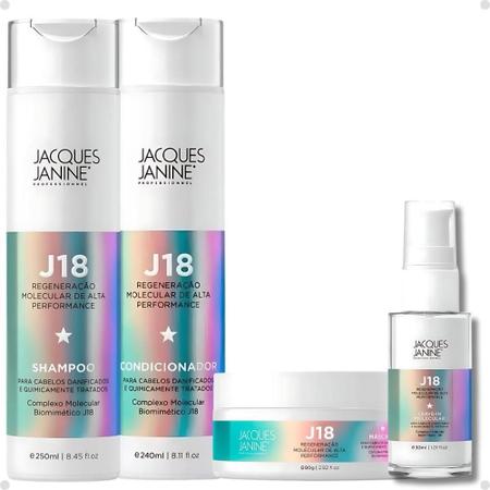 Imagem de Jacques Janine J18: Shampoo, Condicionador, Máscara Leave-In