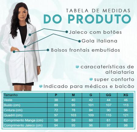 Jaleco Feminino Acinturado Abertura Italiana 200002 Preto - Clara Arruda -  Jaleco Médico / Hospitalar - Magazine Luiza