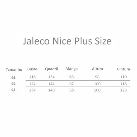 Imagem de Jaleco Feminino Nice Plus Size Nude Oxford