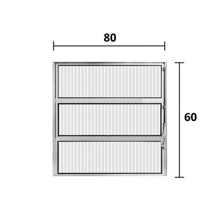 Imagem de Janela de Alumínio Basculante 60x80cm Hale Esquadrias