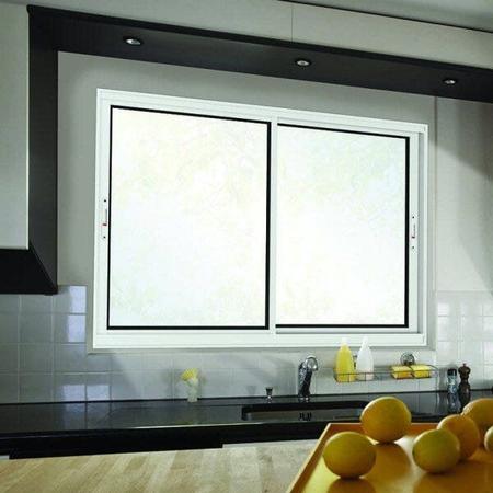 Imagem de Janela de Aluminío de Correr 120x150cm 2 Folhas Móveis com Grade e Vidro Lucasa Eccellente