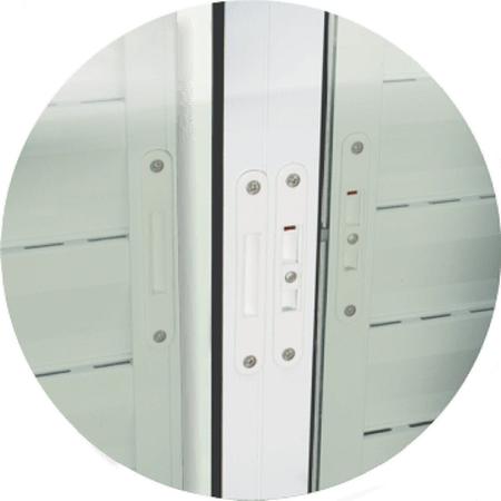 Imagem de Janela de Aluminio Veneziana de Correr 100x150cm 6 Folhas com Grade e Vidro Liso Confort Brimak