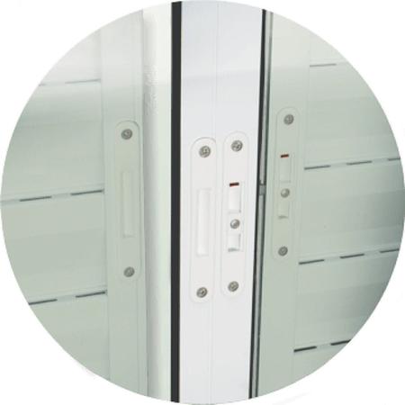 Imagem de Janela de Aluminio Veneziana de Correr 120x150cm 6 Folhas com Grade e Vidro Liso Confort Brimak