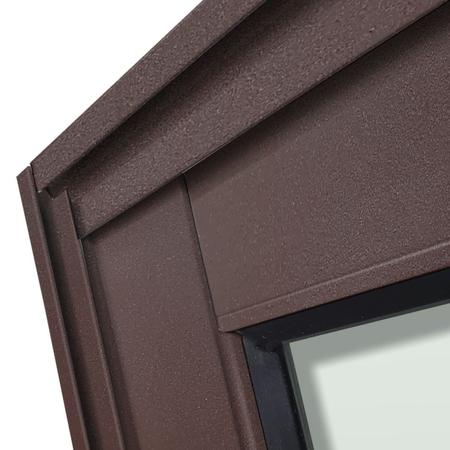 Imagem de Janela Elite 3 Folhas Moveis Sequenciais 100 X 200 Vidro Liso Corten