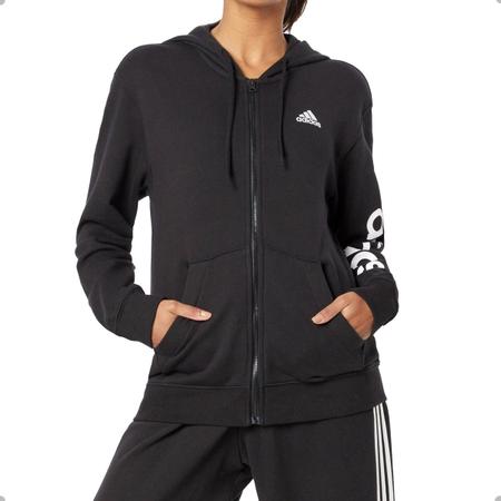 Jaqueta de Moletinho com Capuz Zíper adidas Essentials Linear - Feminina em  Promoção