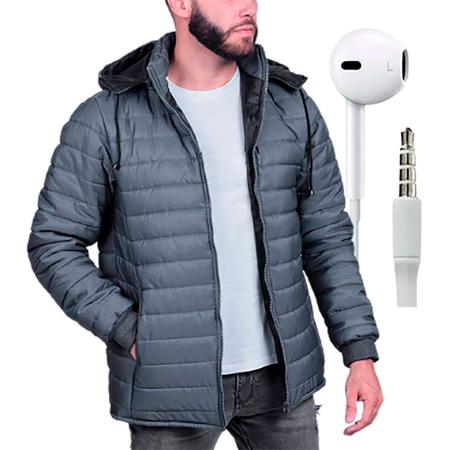 Jaqueta Bobojaco Masculino Nylon Masculino Fone de Ouvido