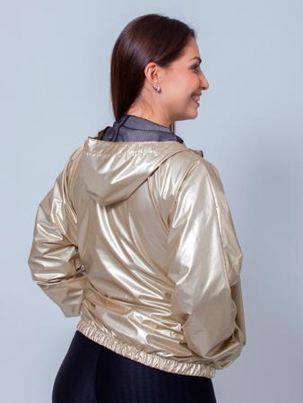 Jaqueta Bomber Metallic Dourado Bravo Jaqueta e Casaco