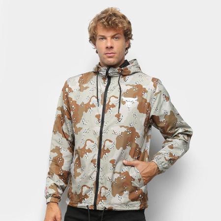 Jaqueta Corta Vento NBA Chicago Bulls New Era Desert Camuflada