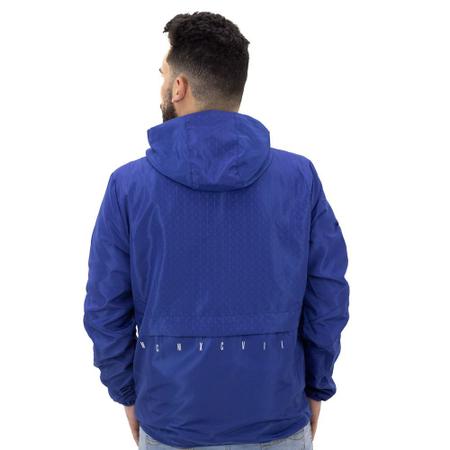 Jaqueta Corta Vento que Vira Shoulder Bag Masculina Gangster Azul