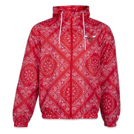 JAQUETA CORTA VENTO WINDBREAKER NBA CHICAGO BULLS STREET VERMELHO