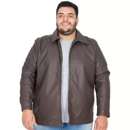 Imagem de Jaqueta couro 100% legitimo basica tradicional blazer