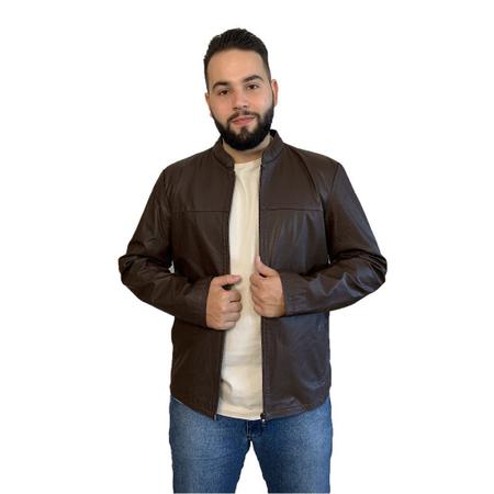 Jaqueta couro best sale masculina mercado livre