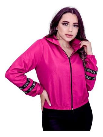 Blusa de frio sales corta vento rosa