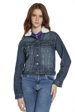 Jaqueta jeans polo wear cheap feminina