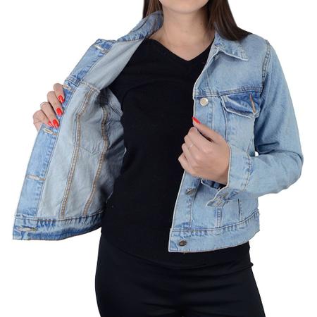 Imagem de Jaqueta Feminina Lady Rock Jeans Cropped - JQ908