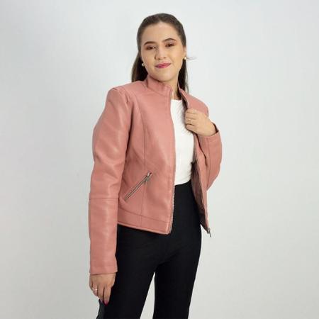 Jaqueta Feminina PU Detalhe Costuras Facinelli Mooncity Fem