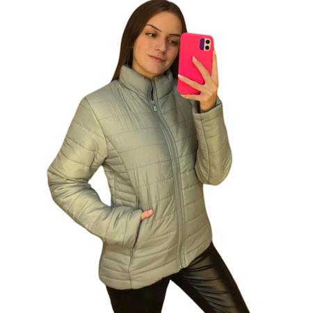 Imagem de Jaqueta feminina puffer peluciada básica e casual slim 1504.c1