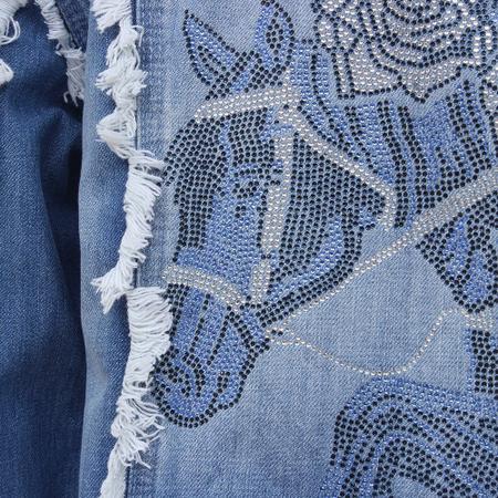 Jaqueta Feminina Tassa Jeans Claro Desfiado 26821 Jaqueta