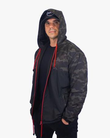 Corta vento preto e camuflado 2025
