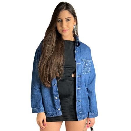Jaqueta jeans comprida 2025